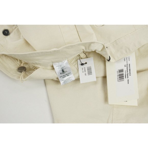 New Barena Nassa Stino Men's EU 54 / US 38 Ivory Cotton Button Fly Chino Shorts - Picture 6 of 8